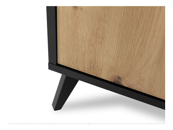 Komoda Oksewo 2D3SZ (dub artisan + černá)