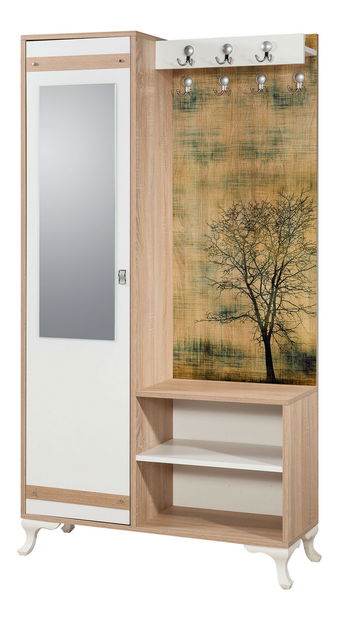 Předsíňová stěna Iris 729 (dub sonoma) (se zrcadlem)