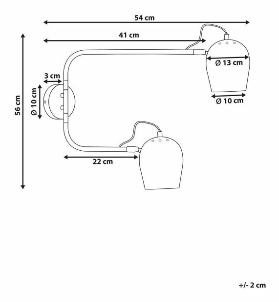 Nástěnné osvětlení Eldor (šedá)