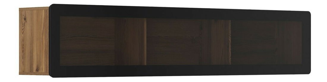 Vitrína na zeď BRW Possi Light SFW1WK/4/20 (modřín sibiu zlatý) (s osvětlením)