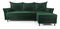 Rohová sedací souprava Goofy (P) (tmavě zelená)
