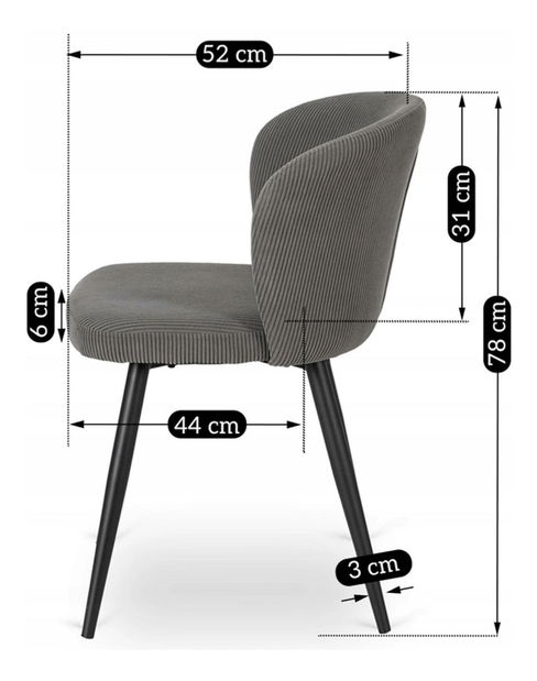 Jídelní židle Holding (šedá)