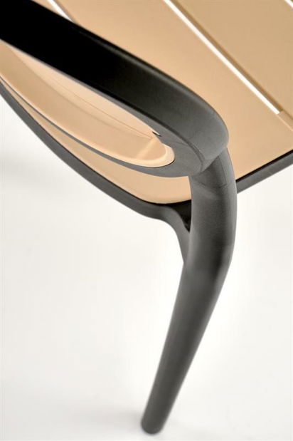 Zahradní židle Karter (černá + naturální)