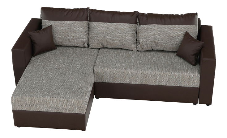 Rohová sedací souprava Kimber (hnědá) (P)