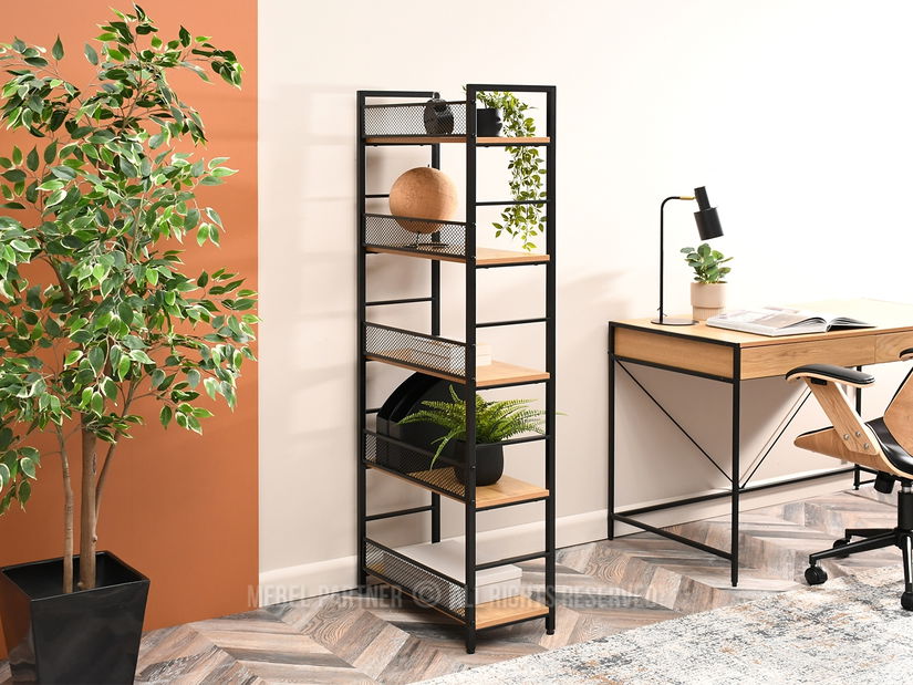 Regál Danube B (dub + černá)