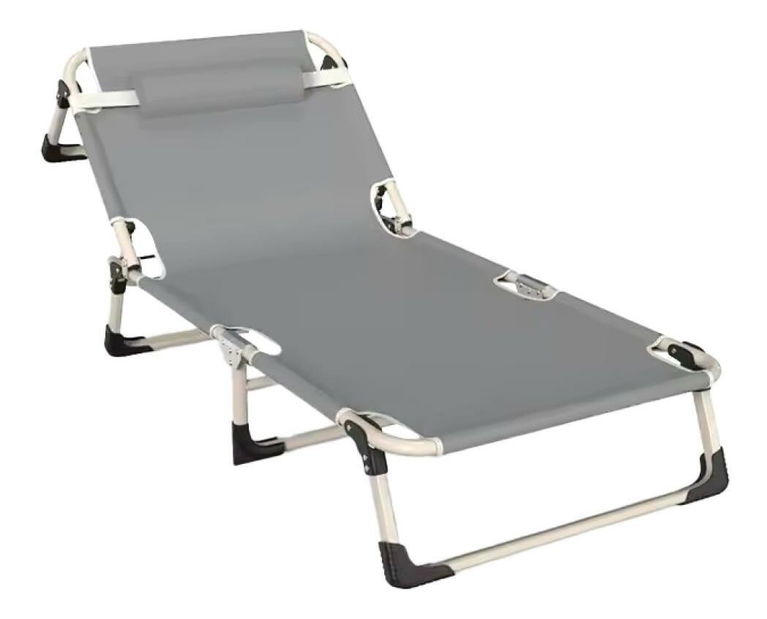 Zahradní lehátko Bowie (šedá + béžová) *bazar