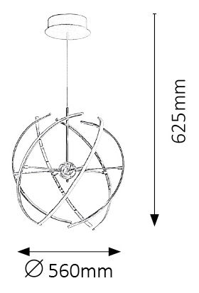 Závěsné svítidlo Alyson 2433 (chromová)