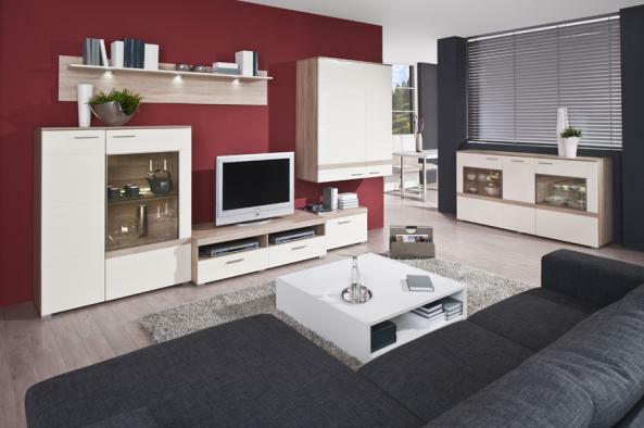 Obývací stěna Decodom Stadium K 03 dub bardolino + lesk vanilka