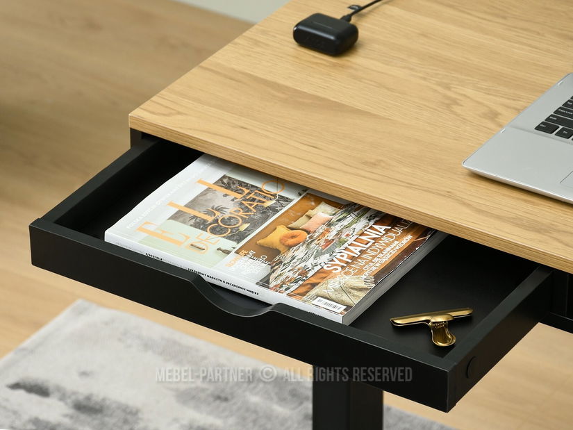 PC stolek Osto 100 (dub černý + bílá)