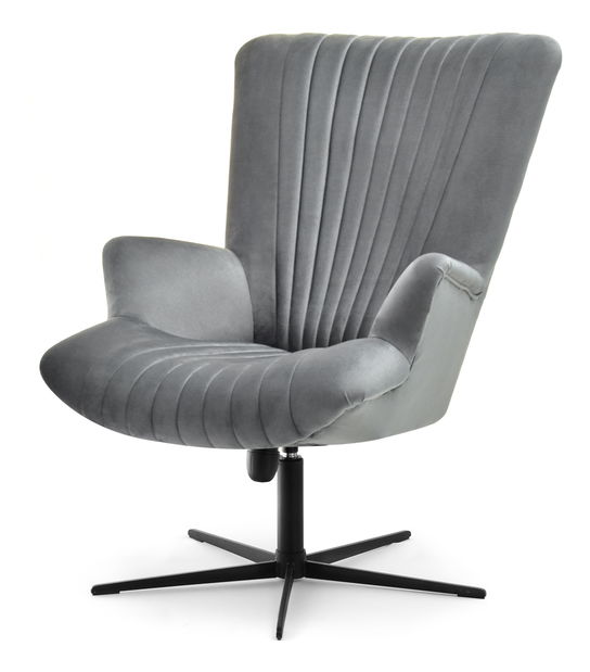 Relaxační křeslo Elesenta (šedá + černá)