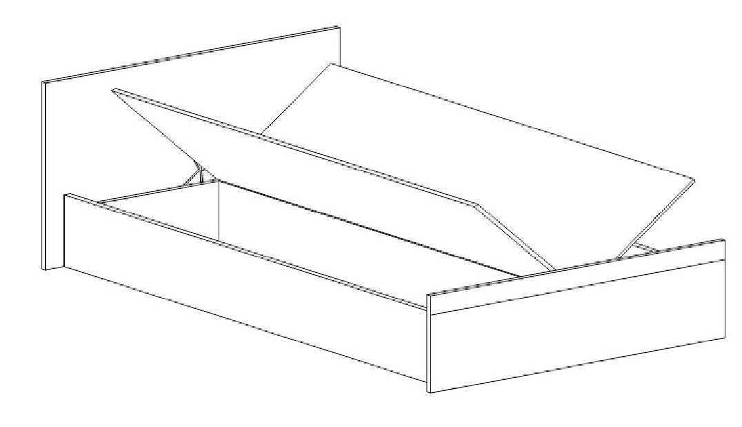 Manželská postel 160 cm Flamengo (s roštem a úl. prostorem)
