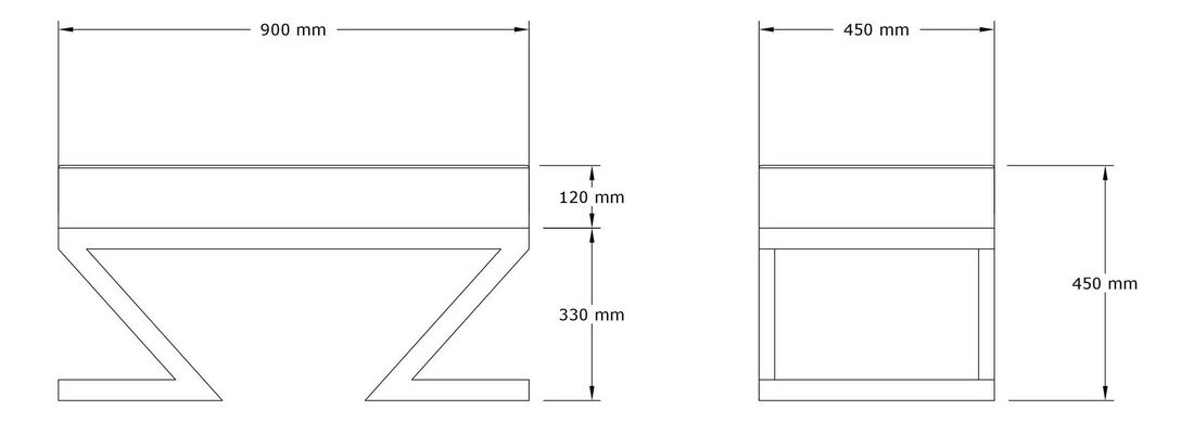 Taburetka Abandon (oranžová)