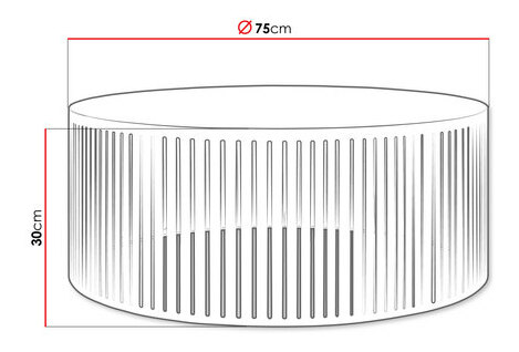 Konferenční stolek Konezo (černá + černý molet)