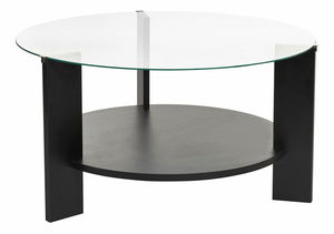 Konferenční stolek Claro (černé dřevo + sklo)