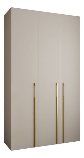 Šatní skříň 140 cm Carmela 50-3 (kašmír + zlatá)