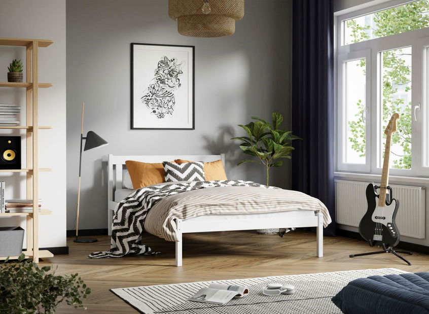 Dětská postel 120x200 cm Teans (bílá) (s roštem)