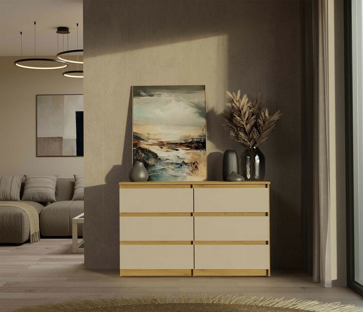 Komoda Musecalo 6 120 (antracit + kašmír)