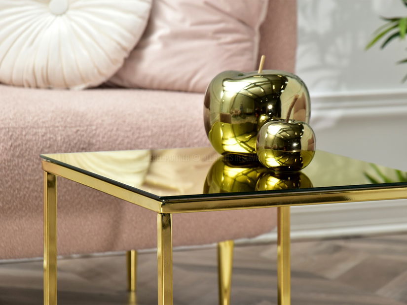 Konferenční stolek Bella S (zlatá + zlatá)