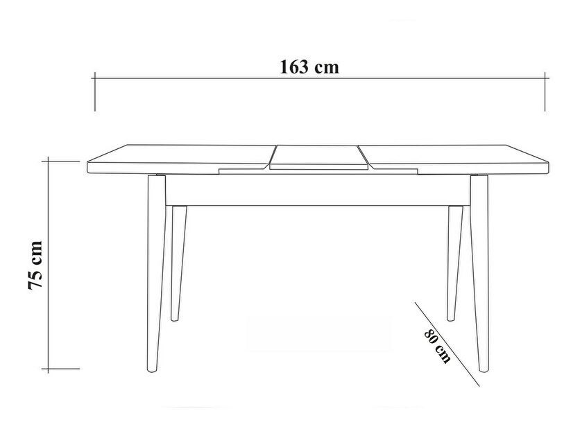 Rozkládací jídelní stůl se 2 židlemi a 2 lavicemi Vlasta (borovice antlantic + pistáciová)