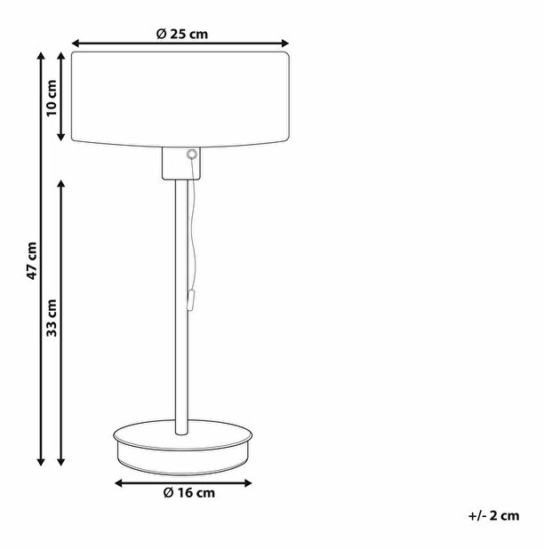 Stolní lampa Aobo (zlatá)