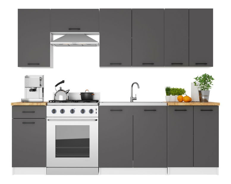 Horní kuchyňská skříňka Organo W1 60 (bílá + grafit)