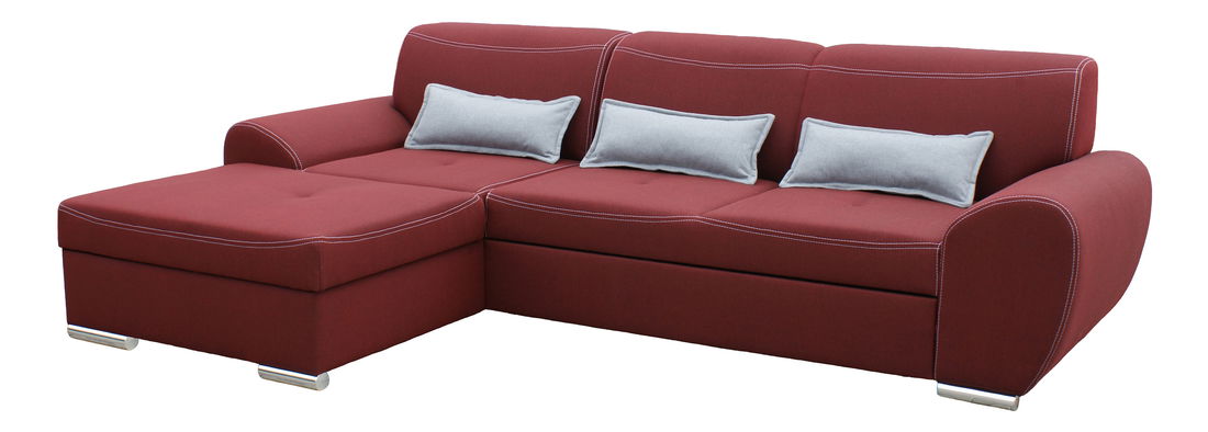 Rohová sedací souprava BRW Marco bordová (L)