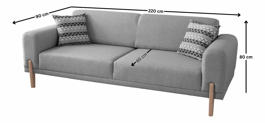 Rozkládací pohovka Mochi (šedá)