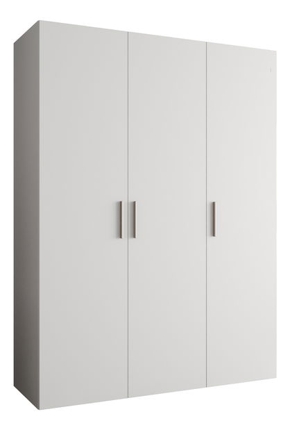 Šatní skříň 150 cm Borry 1 (bílá + stříbrná)