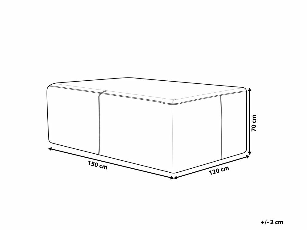 Ochranná plachta pro zahradní nábytek 150 x 120 x 70 cm Chuza (šedá)