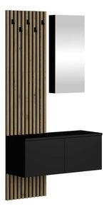 Předsíňová sestava Reboka (černá + dub artisan)