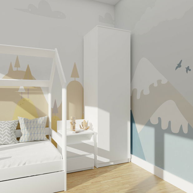 Šatní skříň Musecalo 2 (bílá)