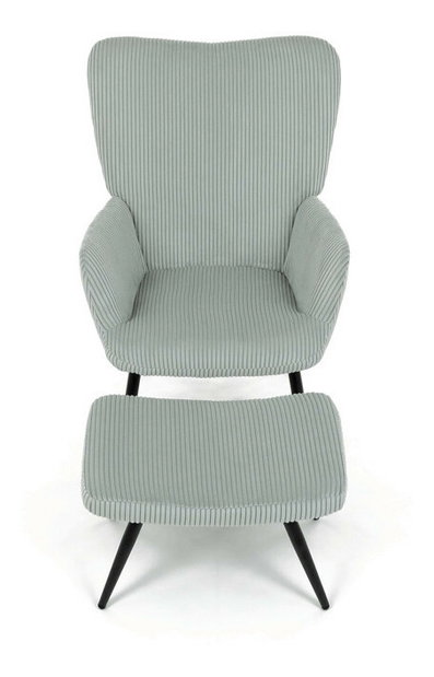 Křeslo s taburetkou Laruigo (modrá)