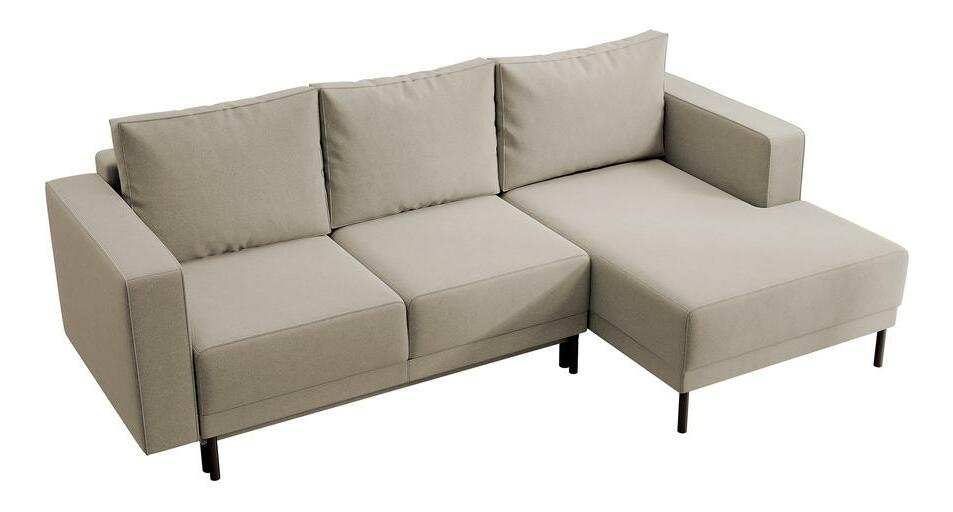 Rohová sedací souprava Rodriguez mini (P) (béžová střední + černá)