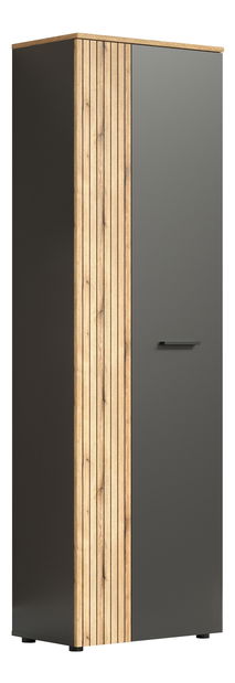 Policová skříň Esferas (grafit + dub evoke)