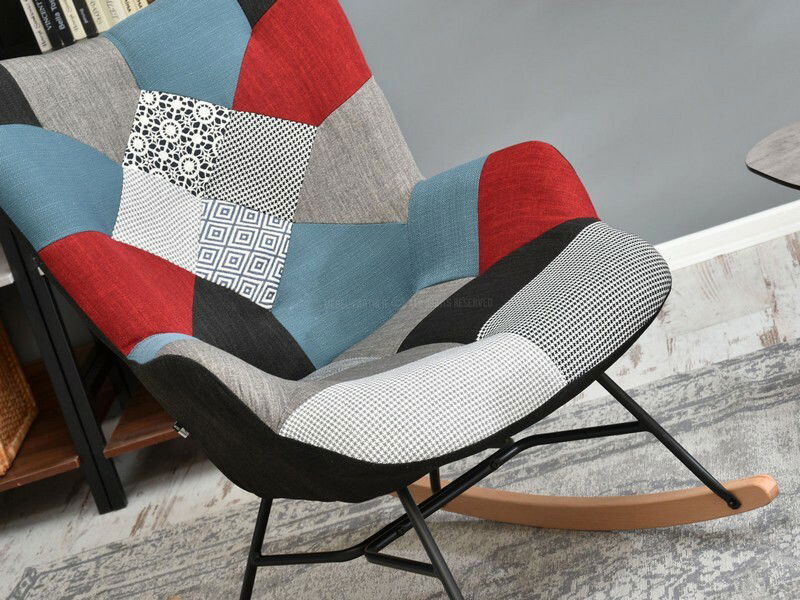 Křeslo Sibyla (patchwork + buk černý)