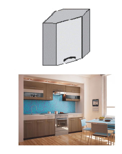 Horní kuchyňská skříňka, rohová Igo New GN-58*58