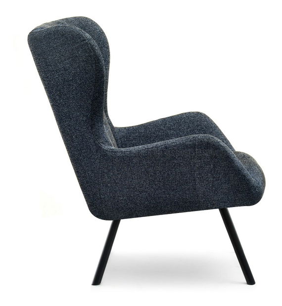 Designové křeslo Norweien (šedá + zlatá)