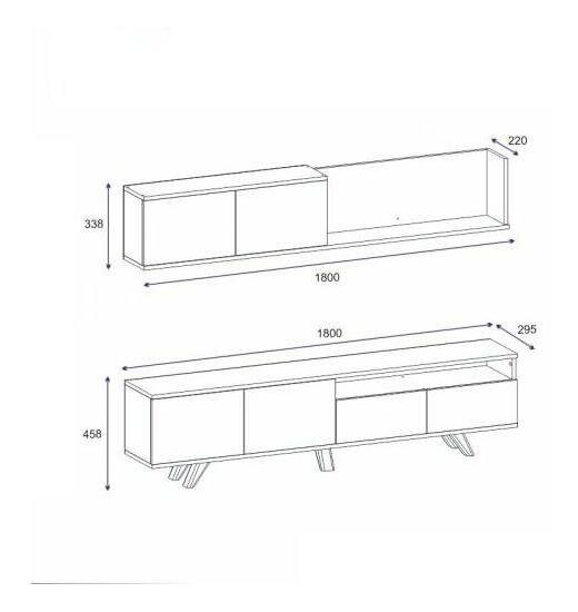 Obývací stěna Valobe 2 (ořech + antracit)