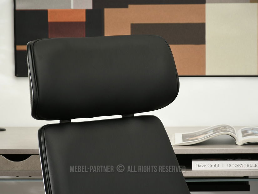 Křeslo Lionel (černá + chromová)