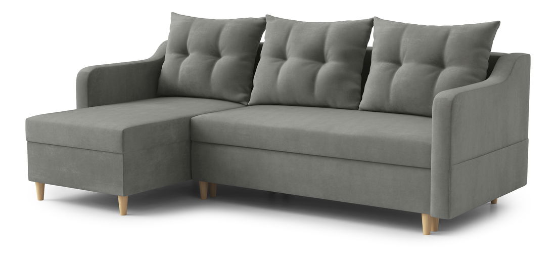 Rohová sedací souprava Lou (L) (šedá)