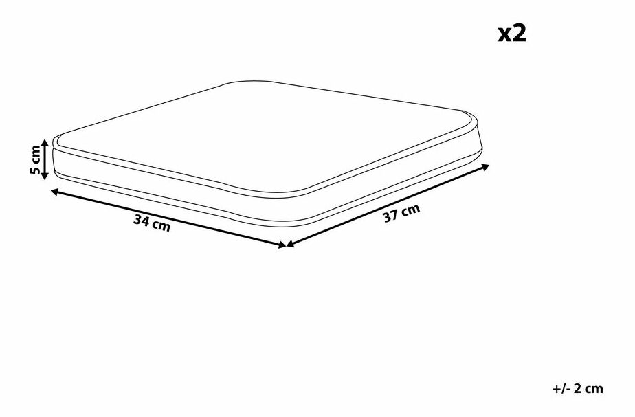 Sada 2 ozdobných polštářů Terno (žlutá)