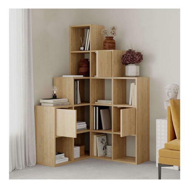 Regál Paltea (dub safírový + dub)