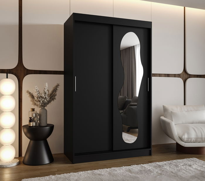 Šatní skříň 120 cm Ulta (černá)