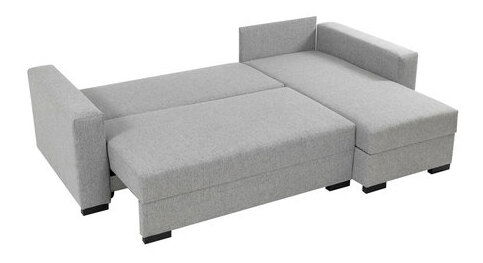 Rohová sedačka Zowelos (světle šedá) (s úl. prostorem)