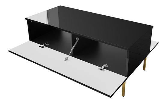 Konferenční stolek Magnilda -120 (černá + černý lesk)