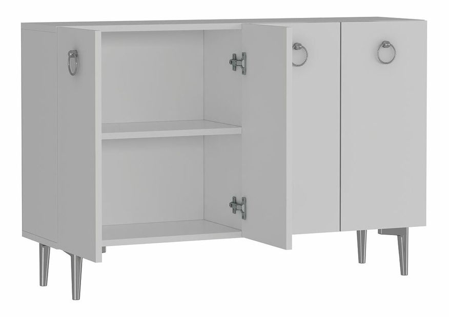 Skříňka Efia (bílá + zlatá)