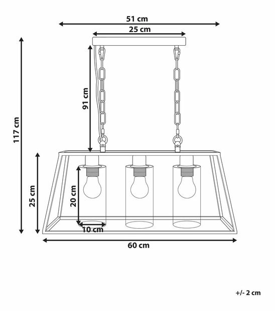 Závěsné svítidlo Mugza (černá)