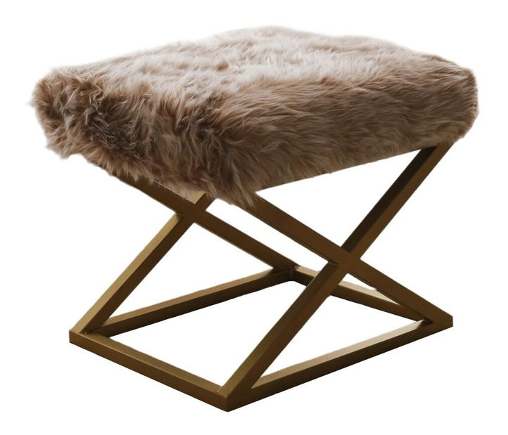 Taburetka Capreza (hnědá + zlatá)