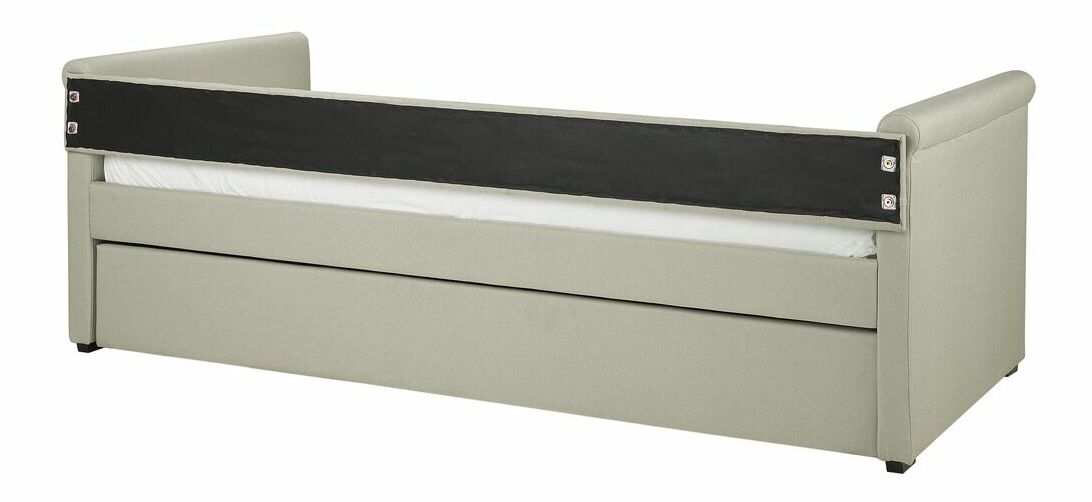 Rozkládací postel 90 cm LISABON (s roštem) (béžová)