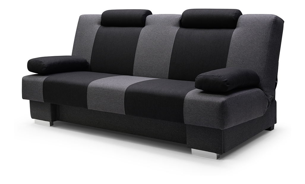 Pohovka Adrian (tmavě šedá + černá)